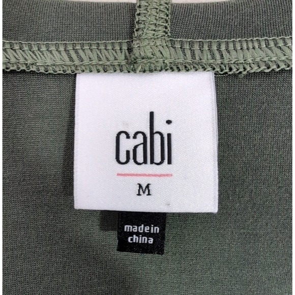 Cabi Marathon Jacket Hoodie‎ Womens M Green Floral Camo Slim Fit Athleisure 6030 - Picture 8 of 12